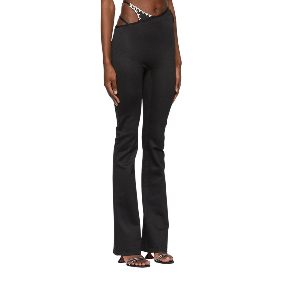 Area Asymmetric Crystal embellished thong effect trousers Size 26" / US 2 / IT 38 - 2 Thumbnail
