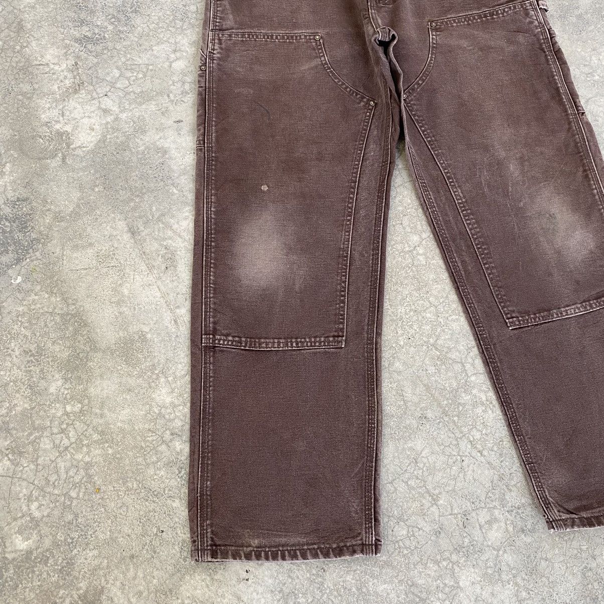 Carhartt × Vintage VTG Carhartt Double Knee Faded Brown Carpenter Work Pants Size US 34 / EU 50 - 7 Thumbnail