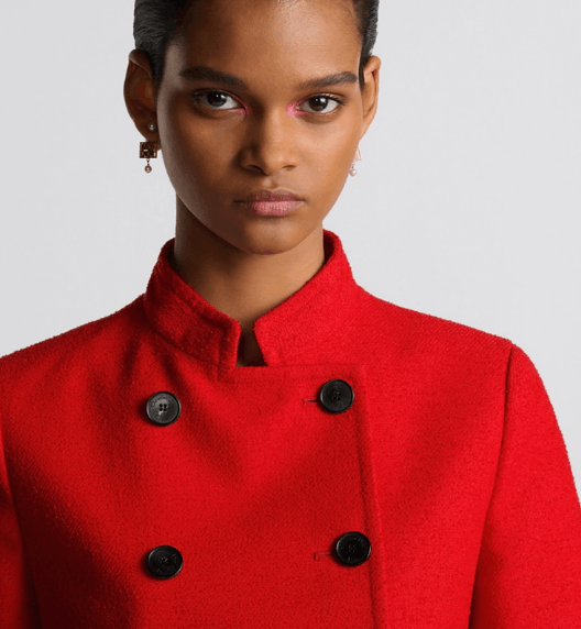 Dior o1w1db11225 451V55 Short-Sleeved Jacket in Red Size XS / US 0-2 / IT 36-38 - 6 Thumbnail