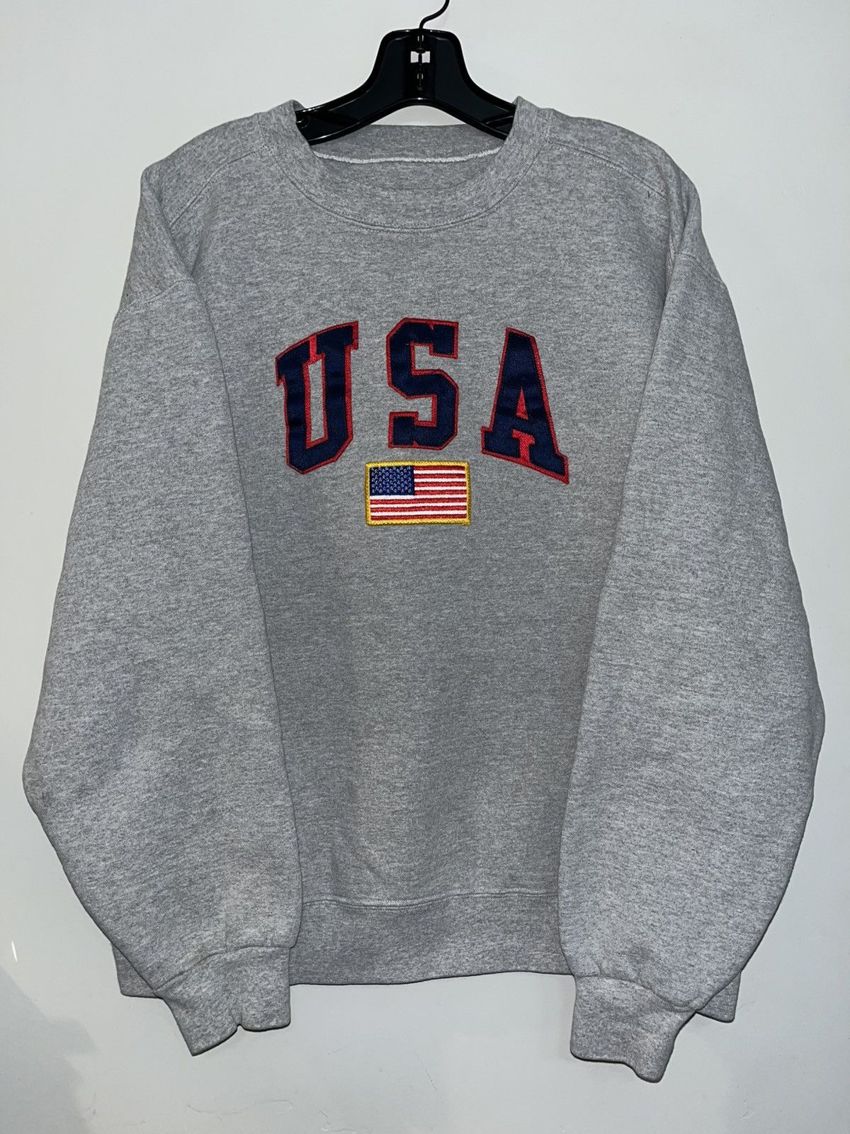Vintage Crazy Vintage Y2K Faded USA Spellout Pullover ERD Sweatshirt Size US L / EU 52-54 / 3 - 1 Thumbnail