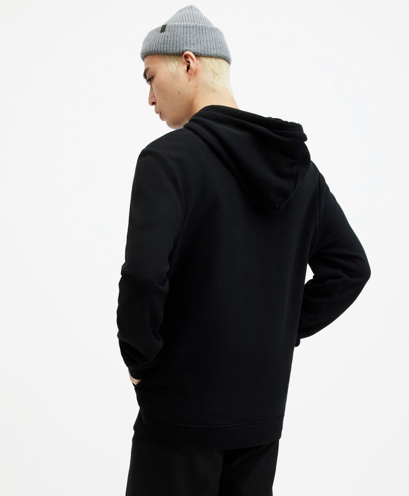 Allsaints Allsaints Raven Oth Hoodie Men’s Size XL Black Pullover Top Size US XL / EU 56 / 4 - 3 Thumbnail