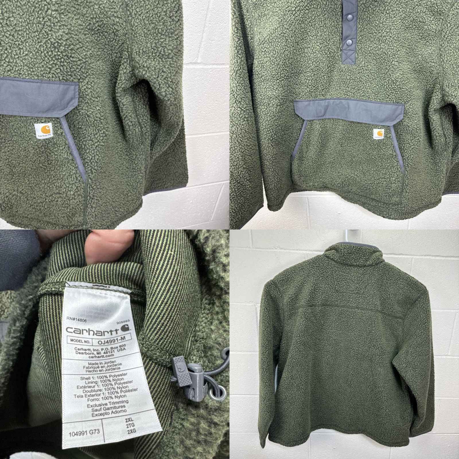 Carhartt Carhartt Sweatshirt Men 2XL Green Fleece Relaxed Pullover Sweater Model 0J4991 New Mens Size US XXL / EU 58 / 5 - 8 Thumbnail