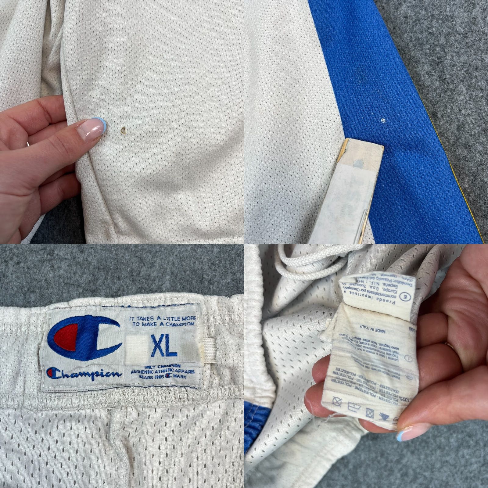 Champion VINTAGE Champion Denver Nuggets Mens Shorts Baggy XL White Basketball NBA Shorts Mens XL White Champion Basketball NBA Size US 36 / EU 52 - 9 Thumbnail