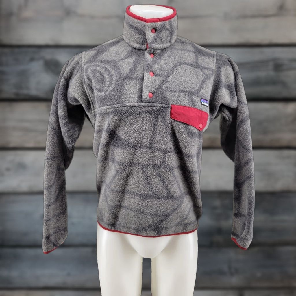 Patagonia Patagonia Mens Synchilla Snap T Fleece Pullover Tribal Aztec Gray XS Pullover Fleece Size US XS / EU 42 / 0 - 1 Thumbnail