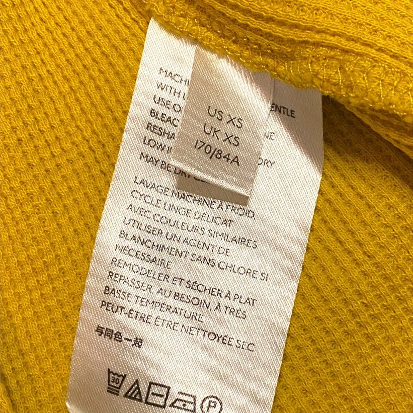Anthropologie Maeve by Anthropologie Mustard Tiered Cotton Waffle Top XS Size XS / US 0-2 / IT 36-38 - 7 Thumbnail