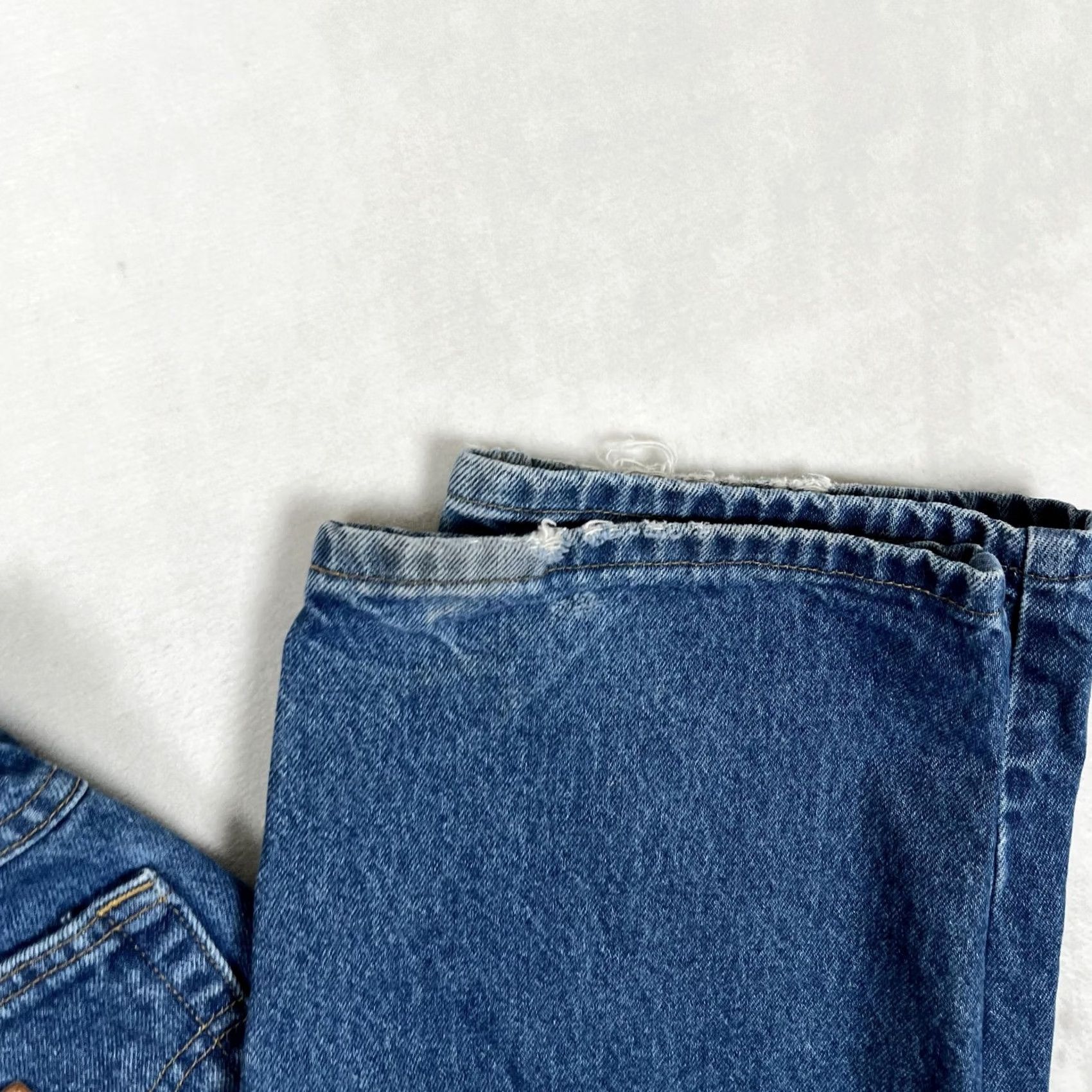 Carhartt Carhartt Jeans Mens 44x32 Blue Relaxed Straight Denim Medium Wash B17-DST Mens Jeans Carhartt Blue Straight Relaxed Fit 46x32 (adjusted) Size US 44 / EU 60 - 7 Thumbnail