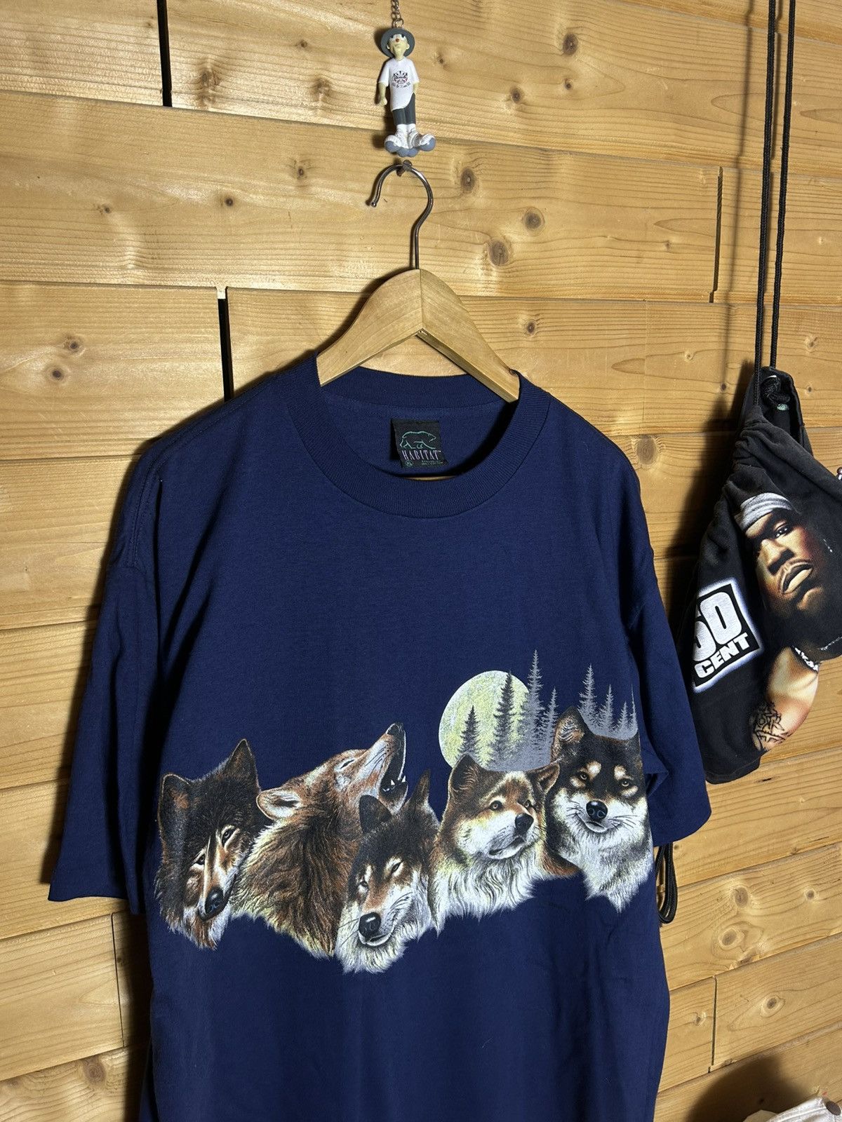 Habitat Vintage 90’s Habitat wolfs single stitch made in USA shirt Size US XL / EU 56 / 4 - 1 Thumbnail