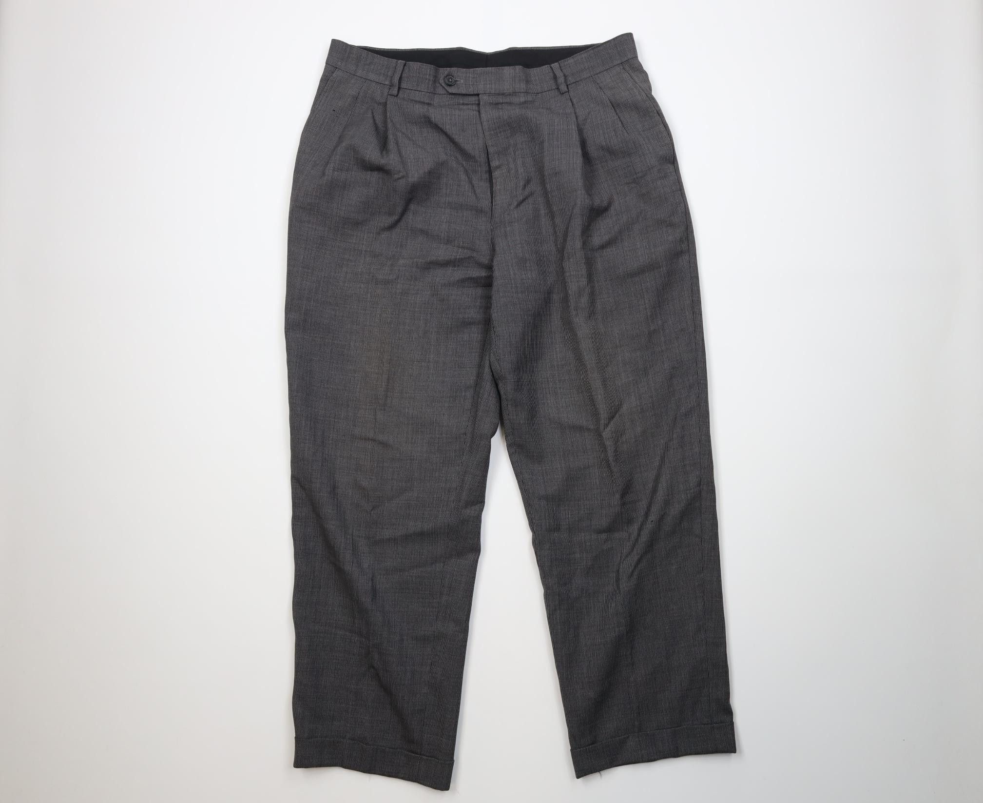 Vintage Vintage 90s Y2K Streetwear Houndstooth Wide Leg Chino Pants Size US 38 / EU 54 - 1 Thumbnail