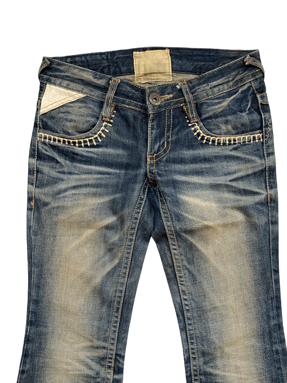 Ed Hardy Flared Distressed Lolita Denim Jeans Size 30" / US 8 / IT 44 - 3 Thumbnail
