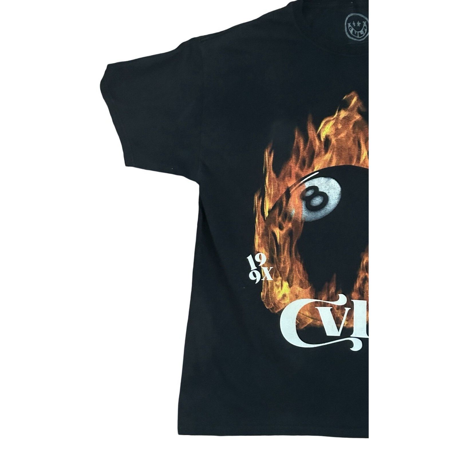 Other CVLA Mens Graphic Flaming 8 Ball Black T Shirt L Streetwear Size US L / EU 52-54 / 3 - 2 Thumbnail