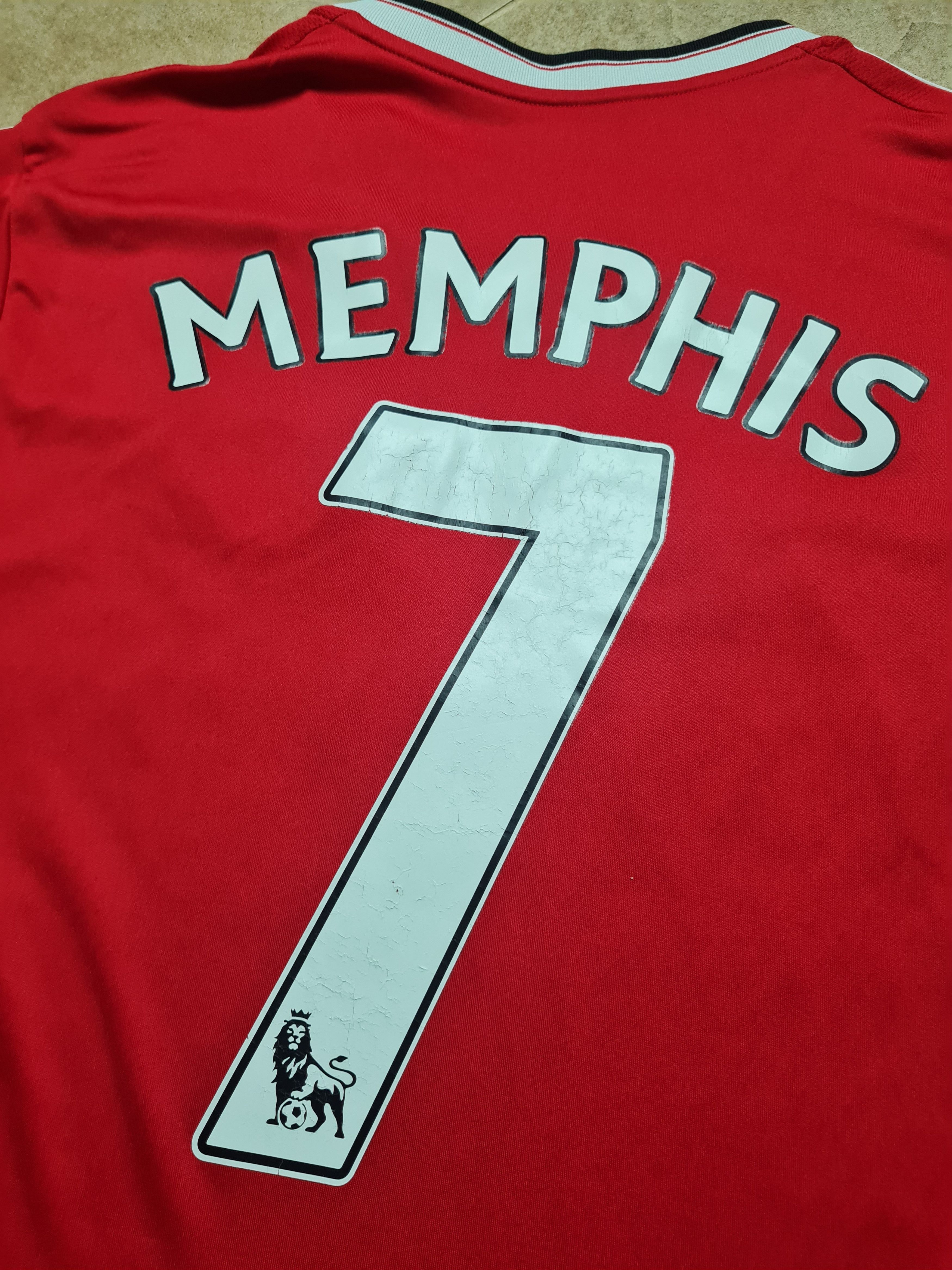 Adidas Manchester United15/16 Home Soccer Shirt Adidas #7 MEMPHIS Size US S / EU 44-46 / 1 - 20 Thumbnail