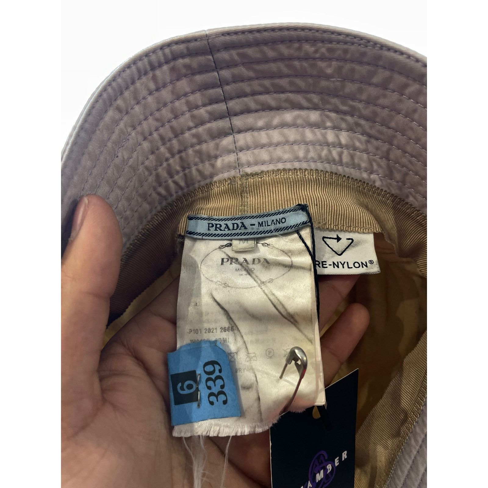Prada Prada Grey Bucket Hat Size 34 - 2 Thumbnail