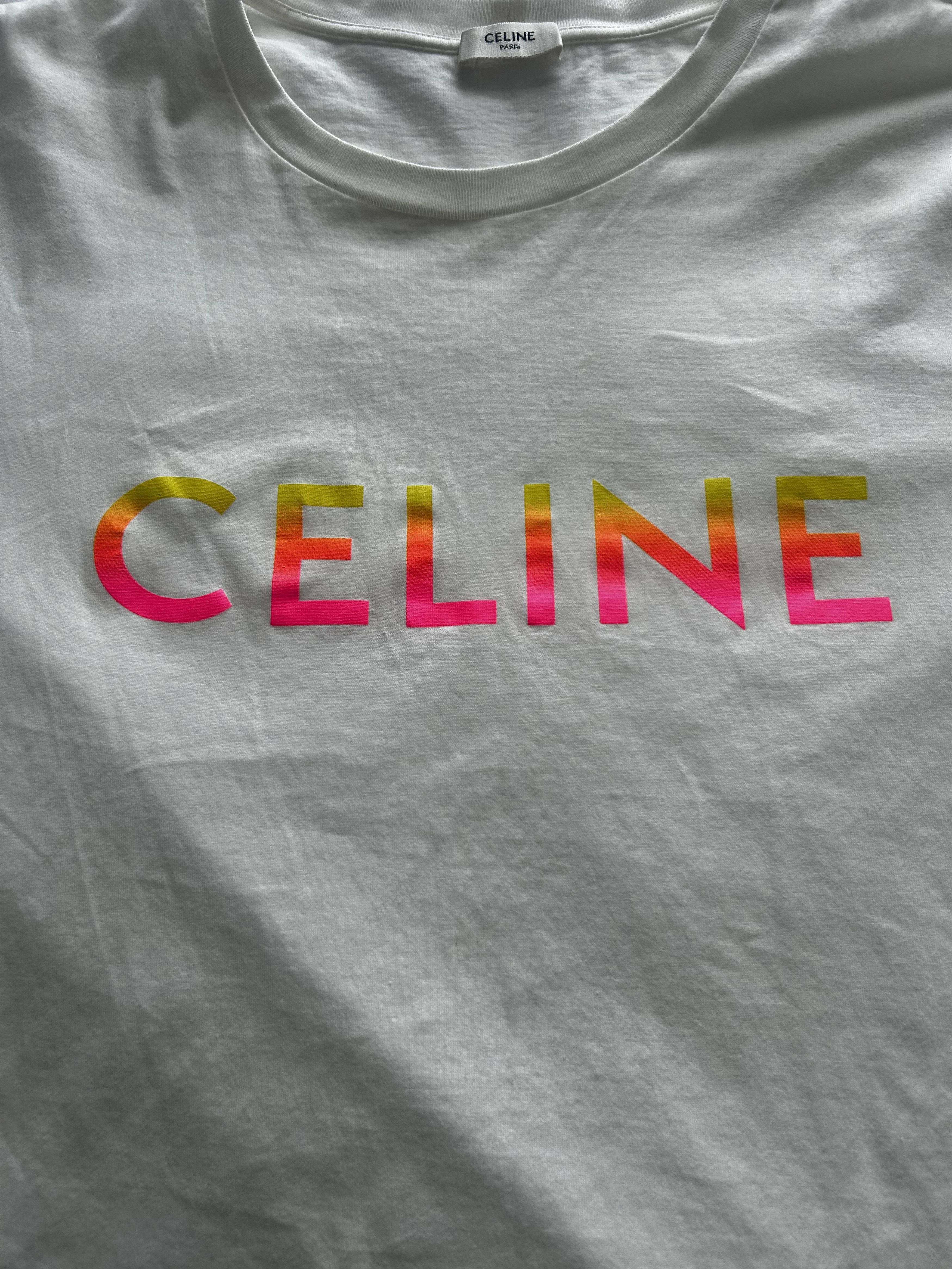 Celine Celine multicolor logo T-shirt Size US L / EU 52-54 / 3 - 2 Thumbnail