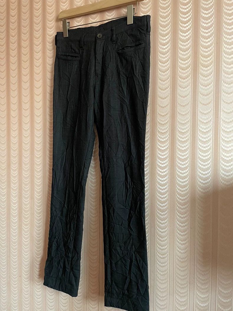 Y's Y's size 1 Dark grey pleated striped trousers Size US 28 / EU 44 - 3 Thumbnail