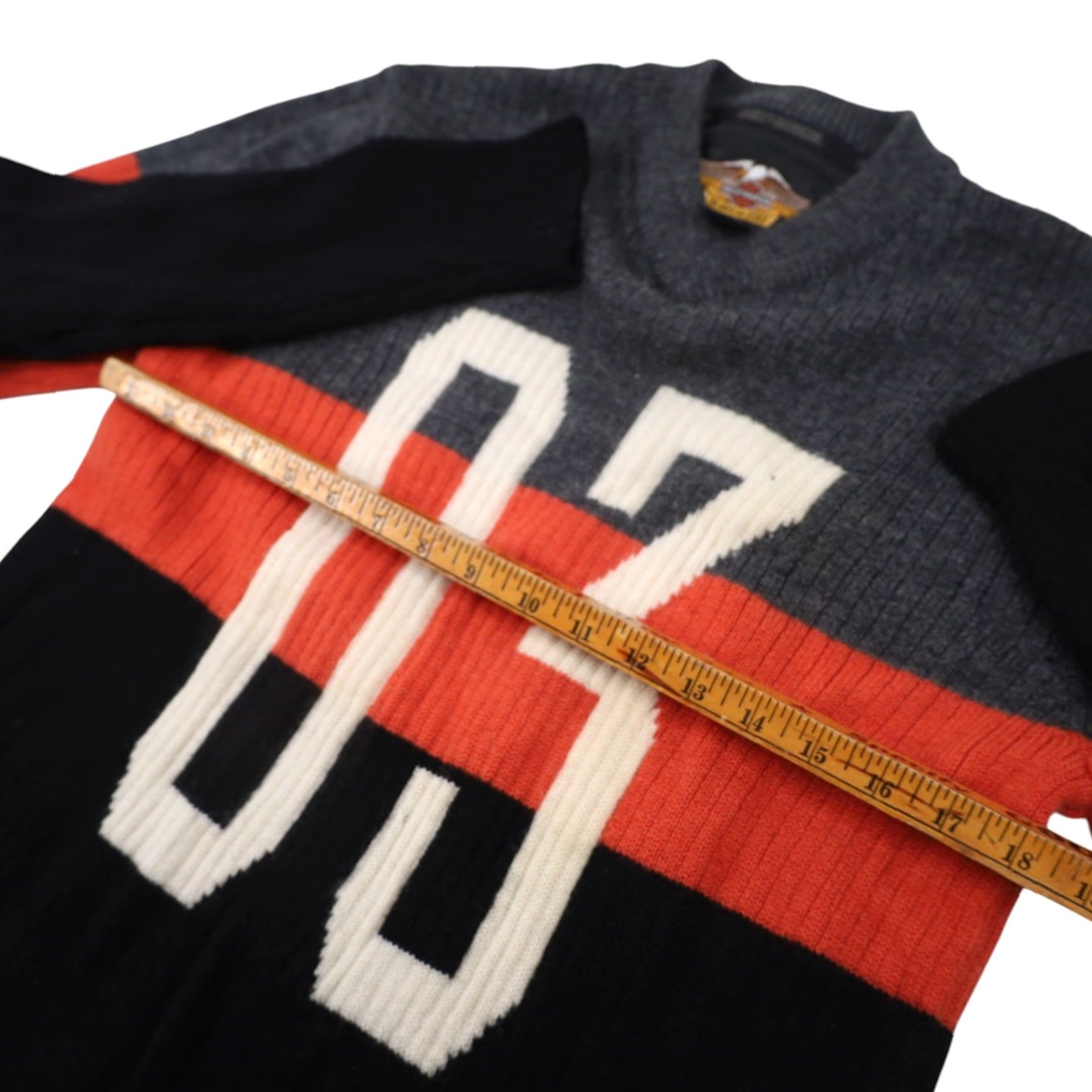 Harley Davidson VINTAGE Harley Davidson 03 Knit Sweater Shirt Mens Medium Gray Wool Pullover Size US M / EU 48-50 / 2 - 7 Thumbnail