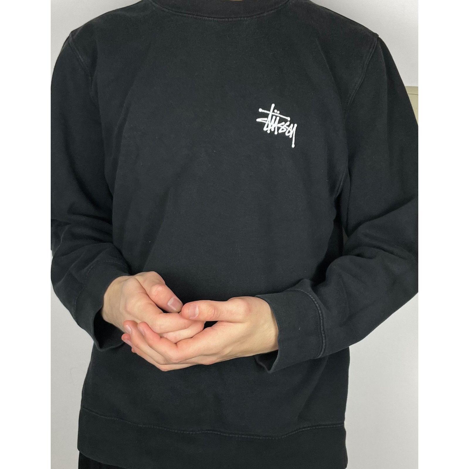 Stussy Stussy Men Black Cotton Crew Neck Pullover Sweatshirt Medium Size US M / EU 48-50 / 2 - 4 Thumbnail