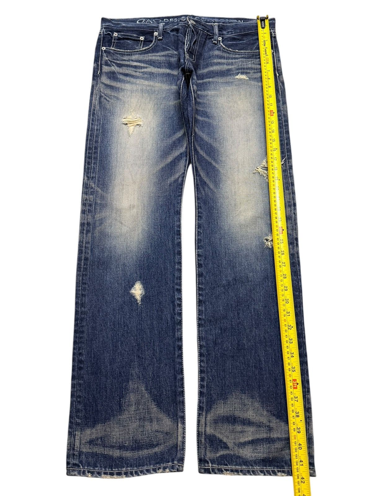 If Six Was Nine Vintage Japan Brand Faded Wash Clawmark Whiskers Distressed Size US 35 - 12 Thumbnail