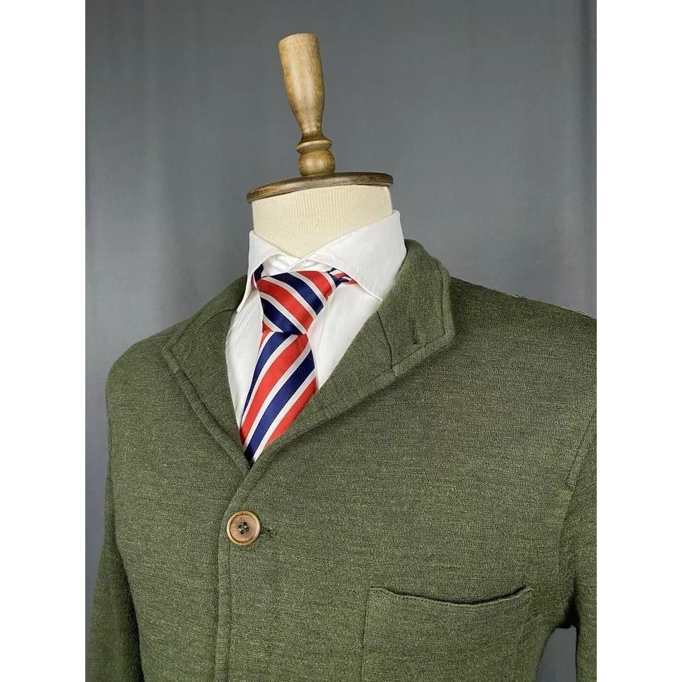 Burberry Burberry Men's Green Wool Blazer Sportcoat Jacket Size 52 Size US L / EU 52-54 / 3 - 5 Thumbnail