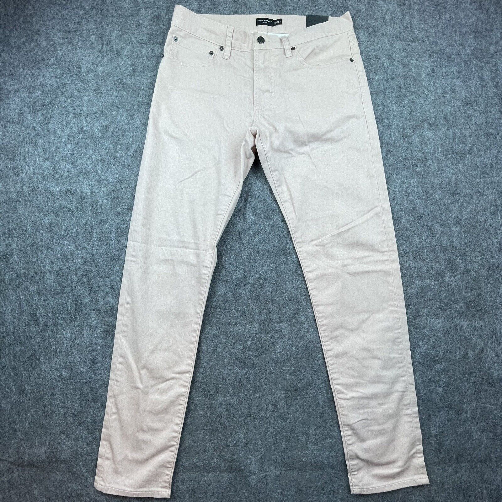 Club Monaco Club Monaco Jeans Men 31/32 Pink Coupe Super Slim Fit Pastel Size US 31 - 1 Thumbnail