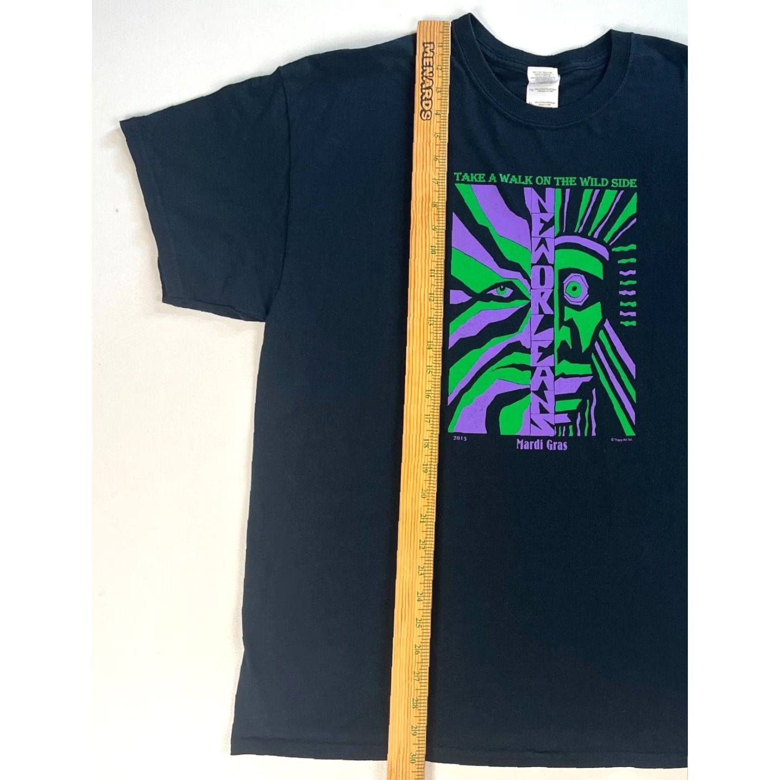 Gildan VINTAGE Men’s T-Shirt XL Black 2013 Mardi Gras New Orleans Gildan Ultra Cotton Short Sleeve Crew Neck Size US XL / EU 56 / 4 - 7 Thumbnail