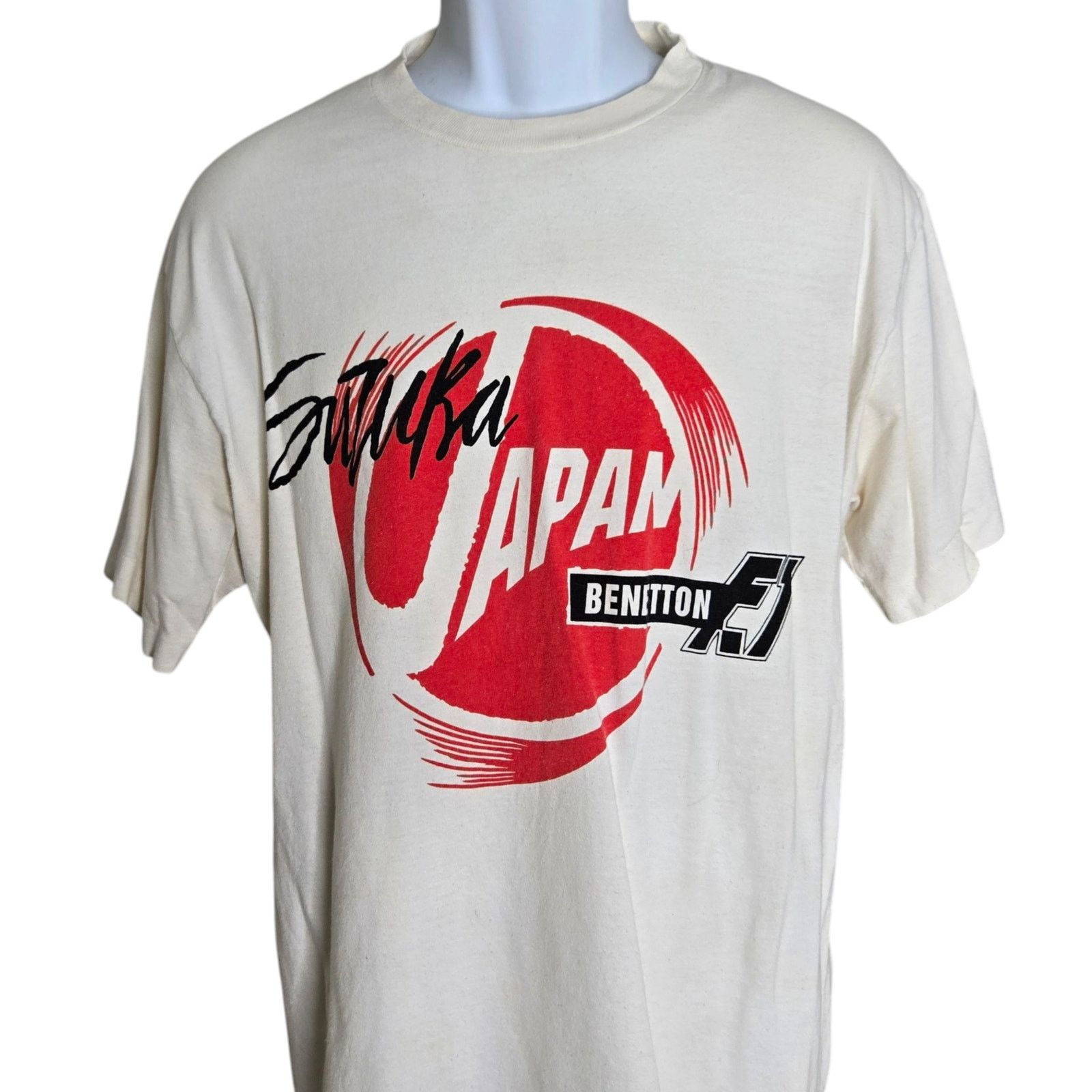 Benetton Formula Vintage Mens Racing T Shirt Medium Suzuka