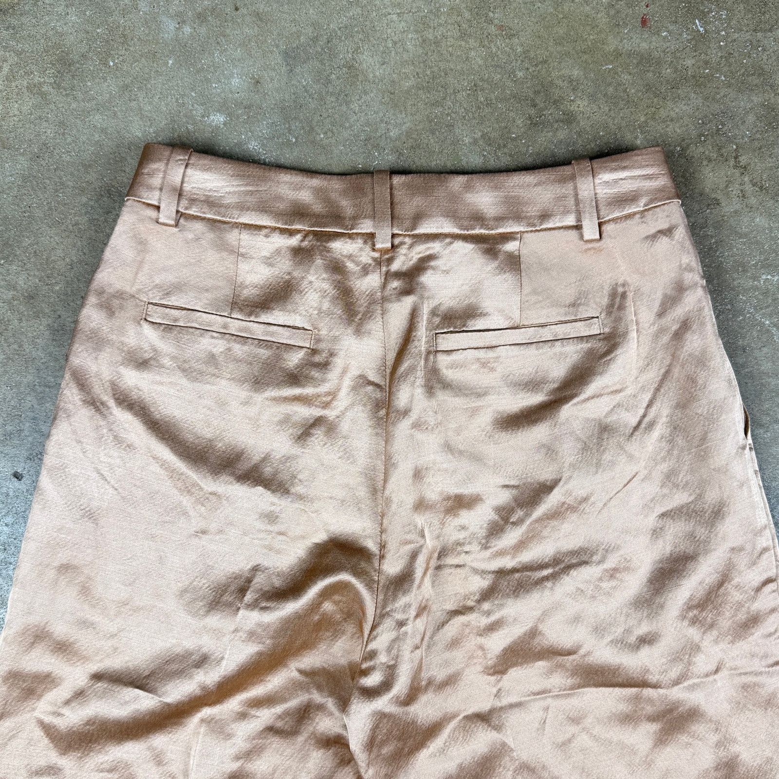 Banana Republic Banana Republic Brigitte Wide Leg Satin Pants Size 2 Pink Size 26" / US 2 / IT 38 - 4 Thumbnail