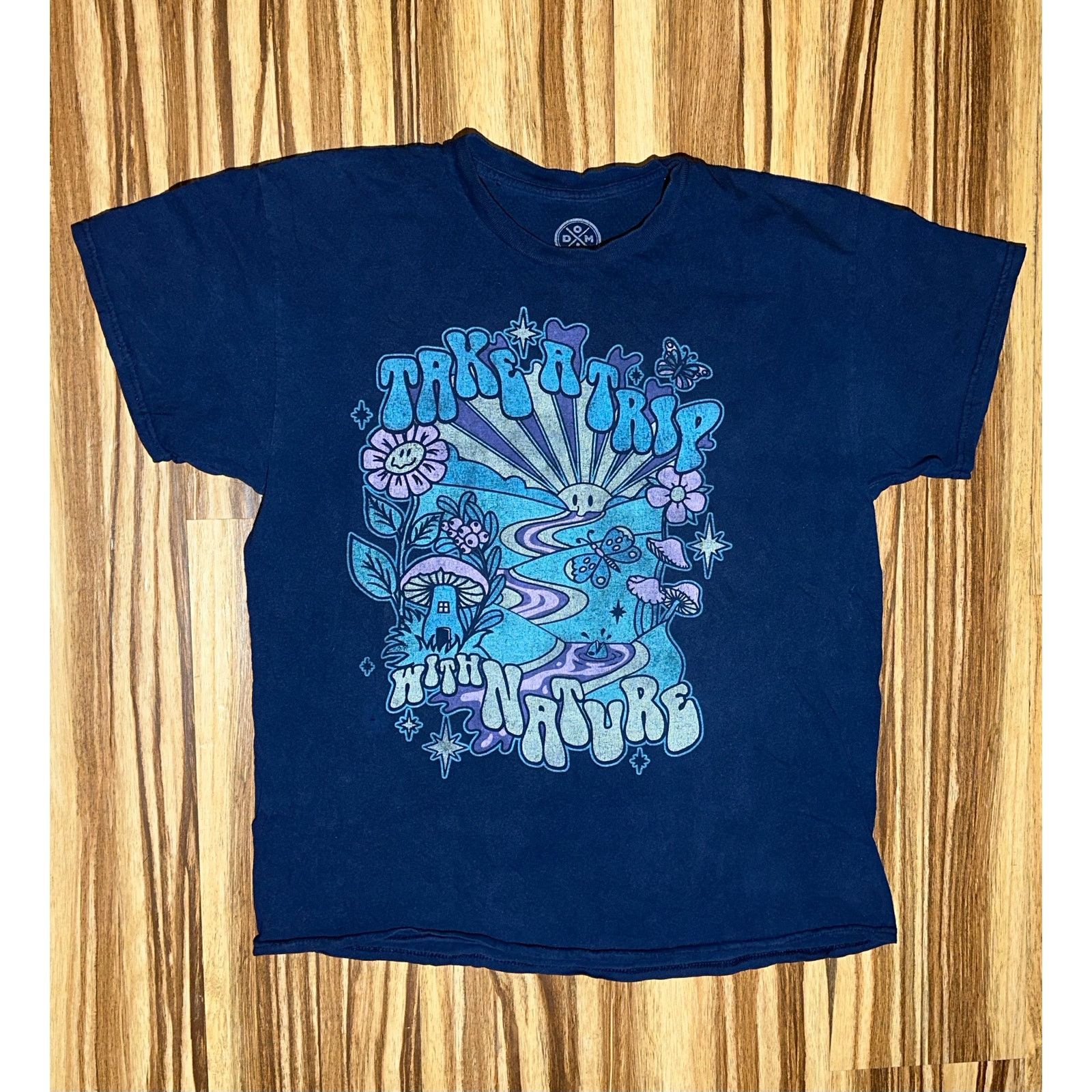 & Other Stories Take A Trip With Nature ShroomsDesign Navy Tshirt SizeLarge Size US L / EU 52-54 / 3 - 2 Thumbnail