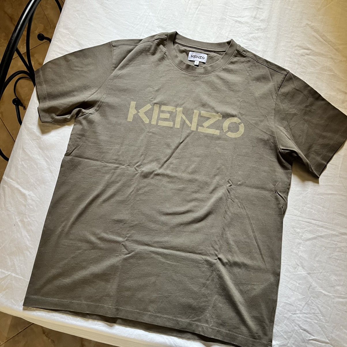 Kenzo Kenzo Bi-Colour Logo T-Shirt Bronze Size XL Size US XL / EU 56 / 4 - 1 Thumbnail