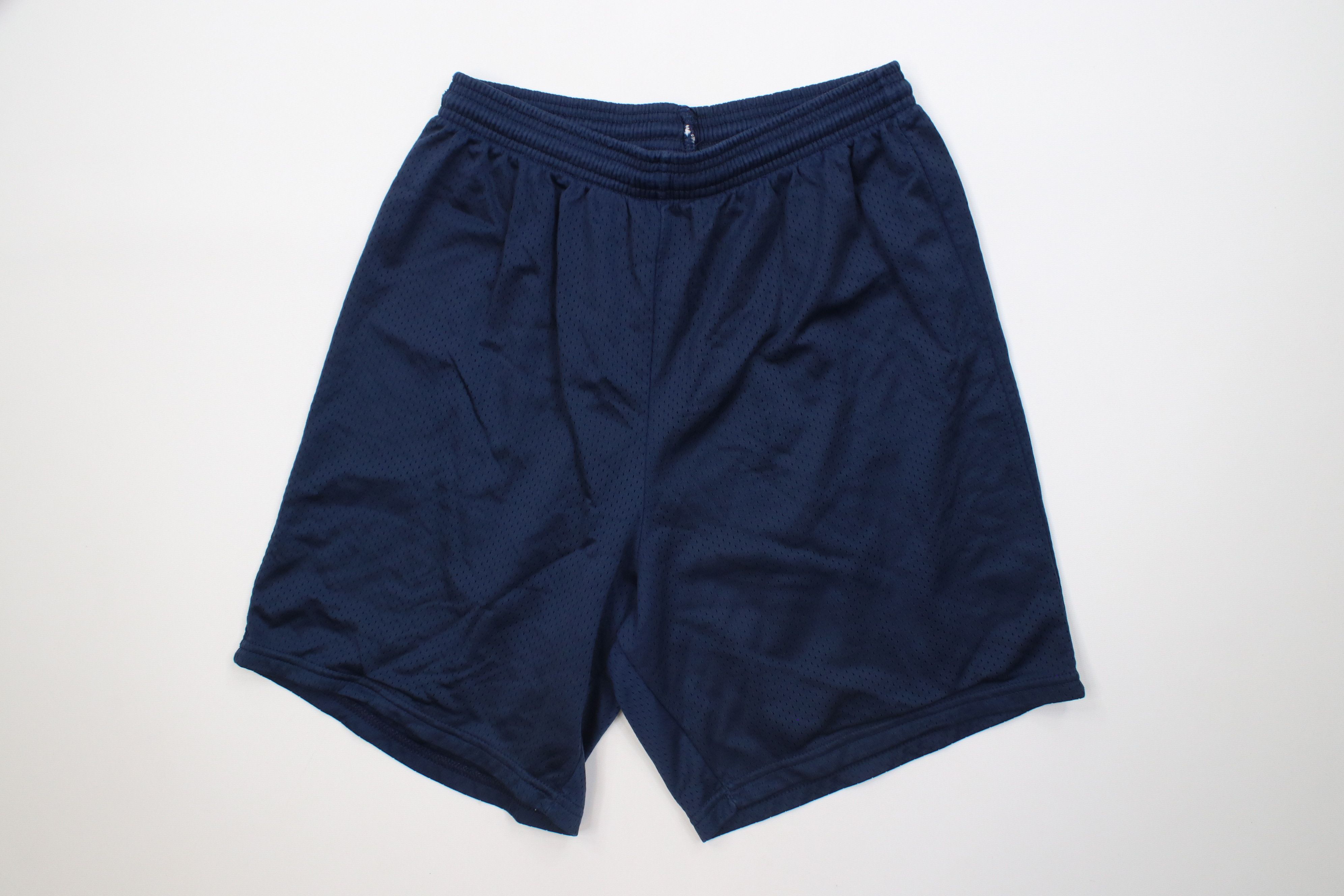 Vintage Vintage 90s Y2K Streetwear Above Knee Mesh Shorts Blue Nylon Size US 32 / EU 48 - 1 Thumbnail