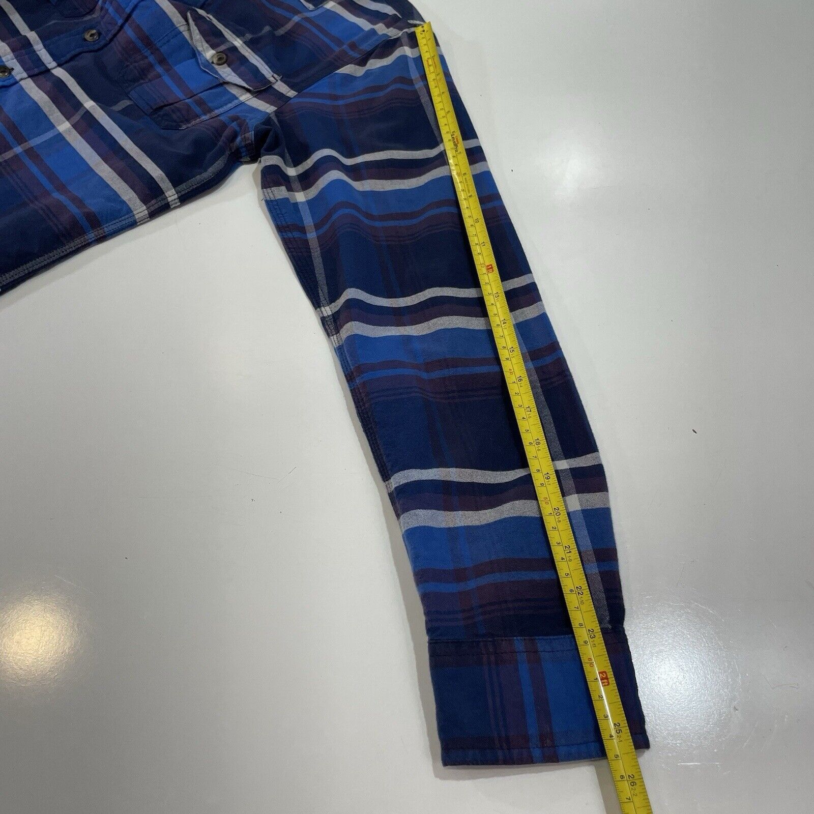 The North Face The North Face Plaid Flannel Shirt Men's Blue Gray Cotton S Size US S / EU 44-46 / 1 - 5 Thumbnail