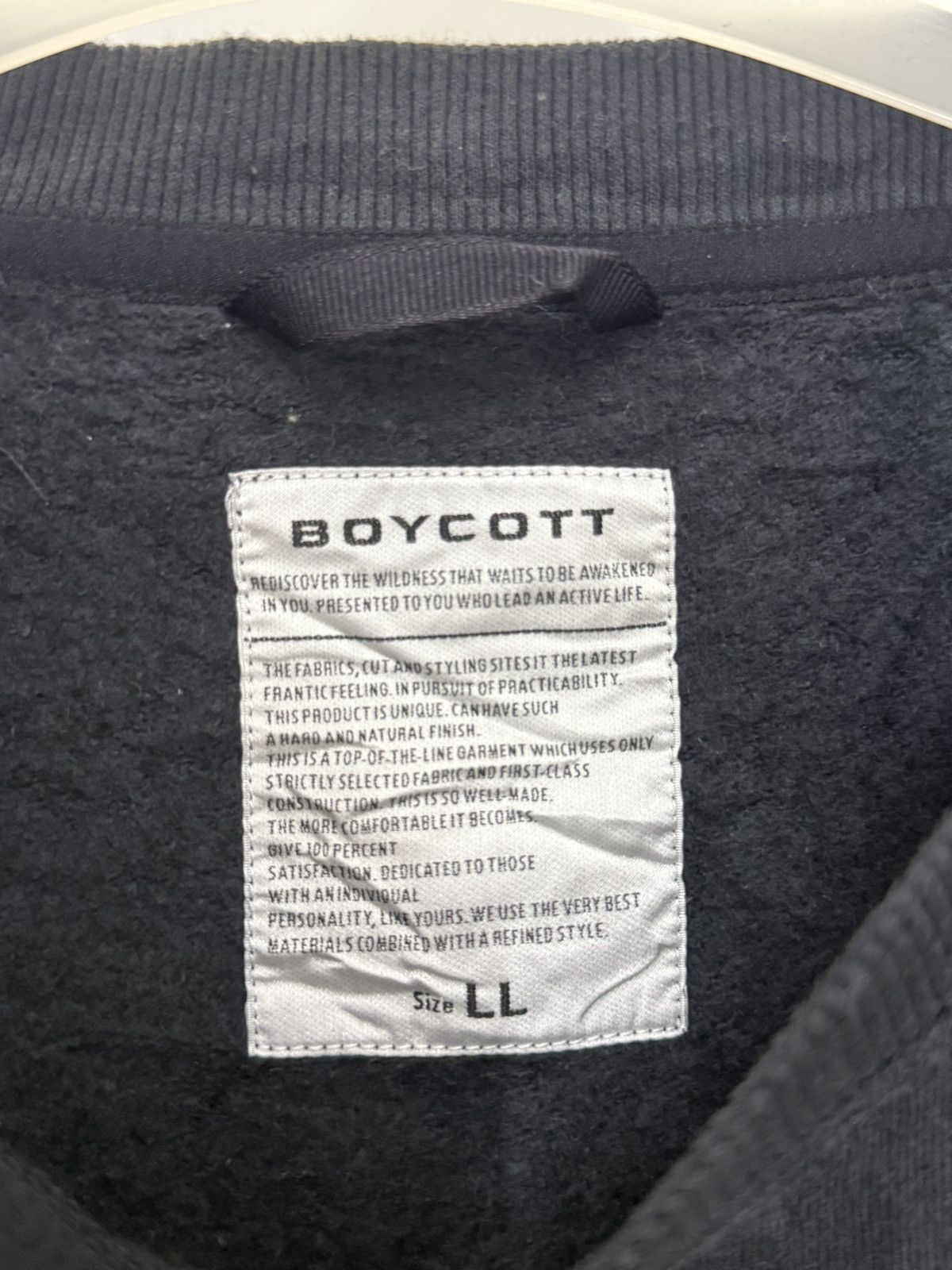 Boycott 🔥 Y2k Boycott Japan Spellout Embroidery Sweatshirt - LL Size US XL / EU 56 / 4 - 8 Thumbnail