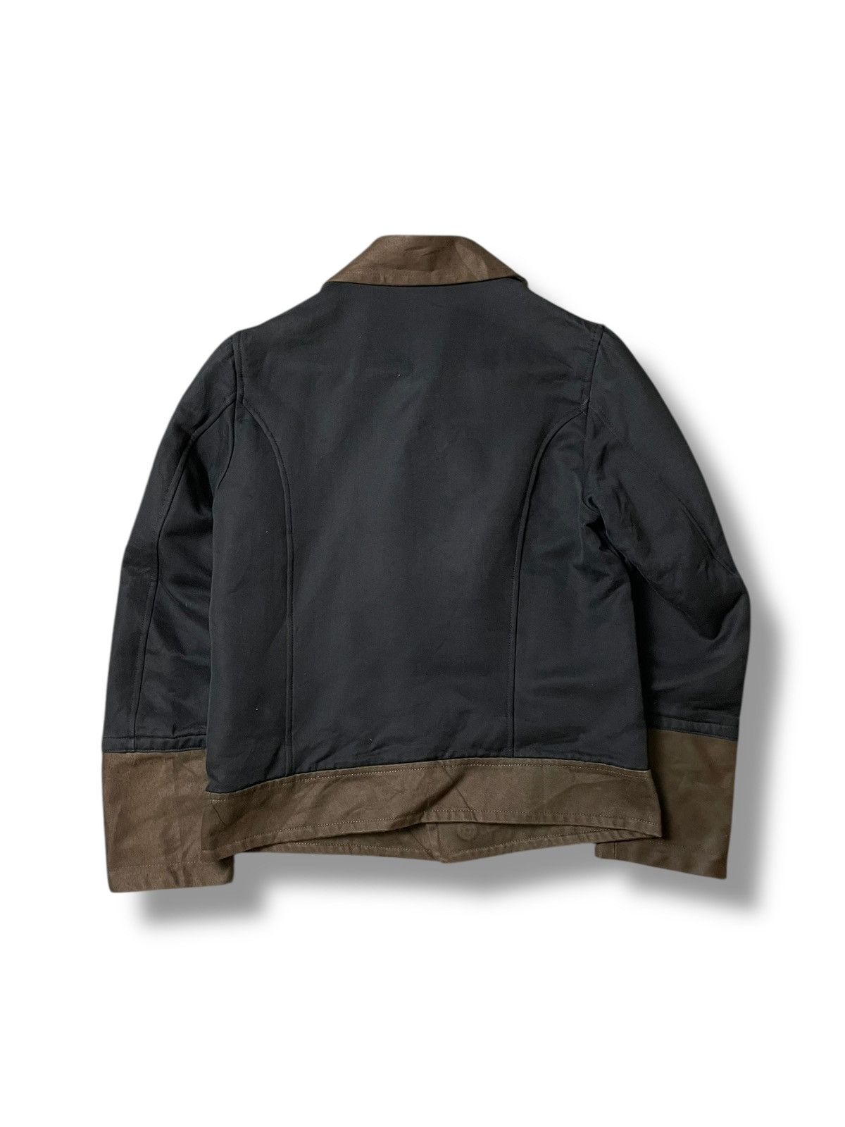Japanese Brand × Seditionaries × Vintage ACT AGAINST ONE’S WILL Spliced Leather Suede Jacket (113) Size US XXS / EU 40 - 7 Thumbnail