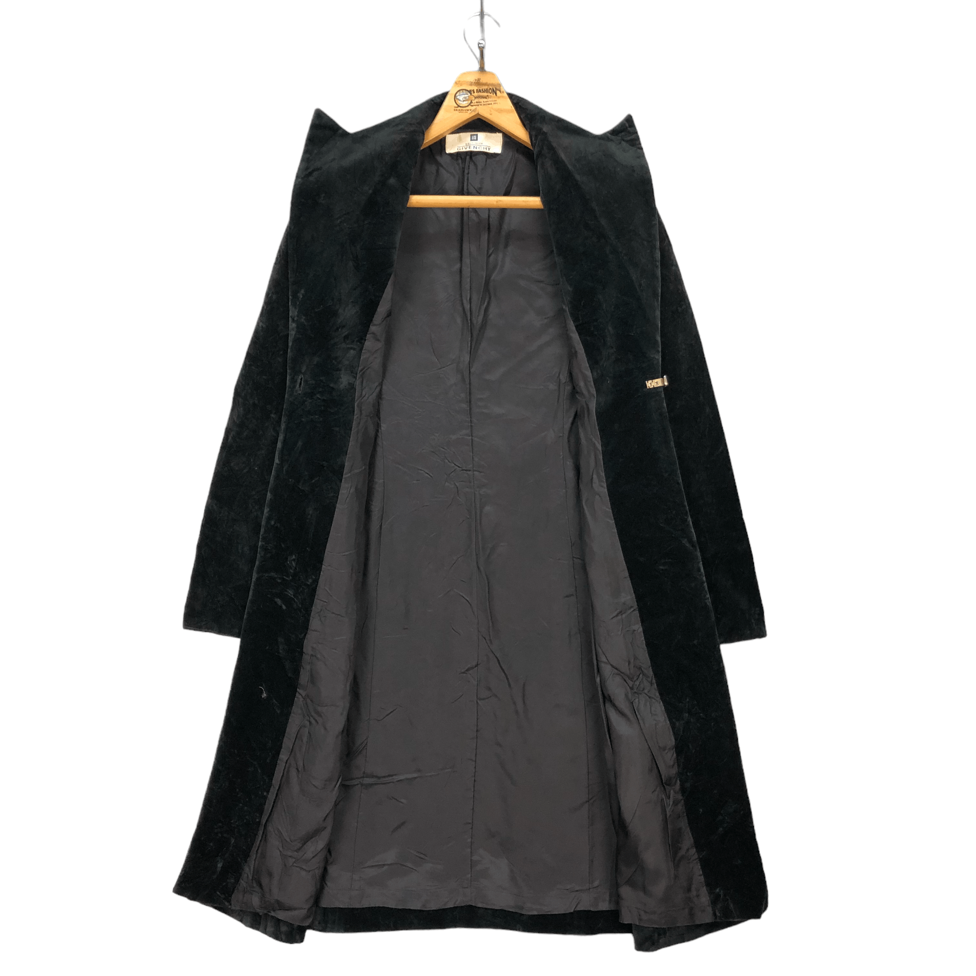 Givenchy GIVENCHY BOUTIQUES VELVET LONG COAT #5947-215 Size S / US 4 / IT 40 - 7 Thumbnail
