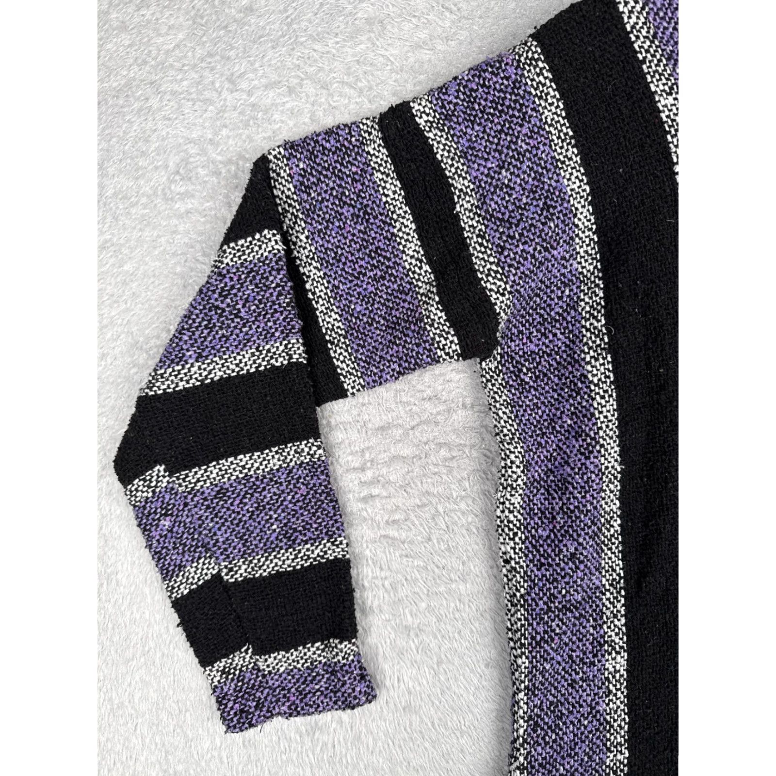 Native Native Import Hoodie Mens Large Purple Striped Baja Kangaroo Hippie Drug Rug Size US L / EU 52-54 / 3 - 3 Thumbnail