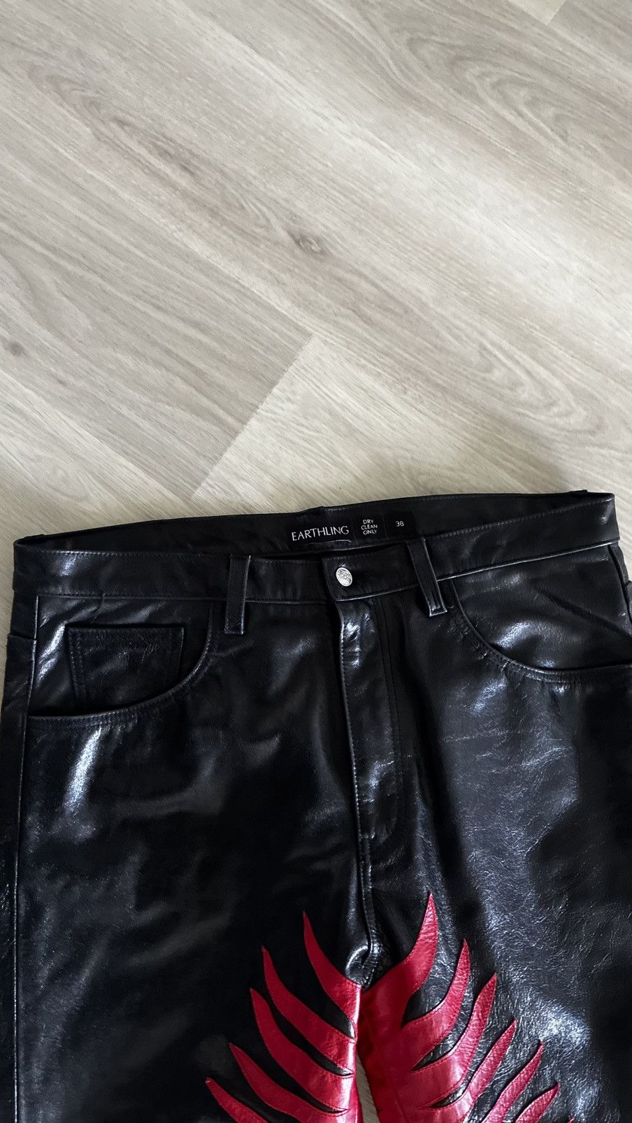 Earthling EARTHLING VIP Black Leather Pants –Sun Ray Size US 38 / EU 54 - 1 Thumbnail