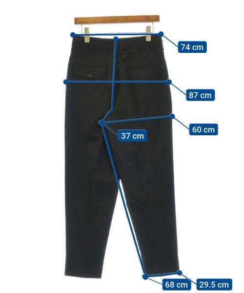 Comme des Garcons Homme Plus Casual Pants Slacks Wool Full Length Plain Zip Fly Black Size US 29 - 3 Thumbnail