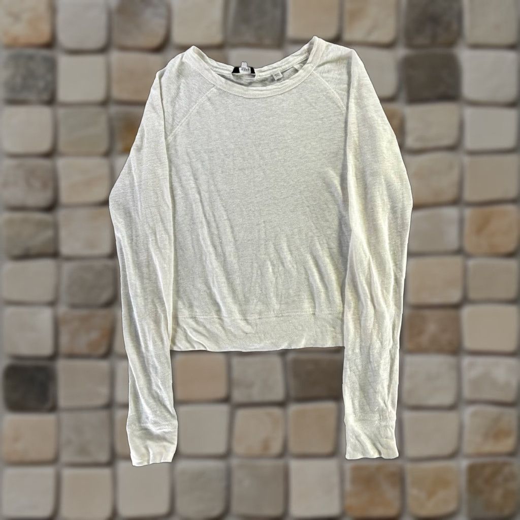 Vince Vince Womens XS White Linen Pullover Sweatert Size XS / US 0-2 / IT 36-38 - 1 Thumbnail