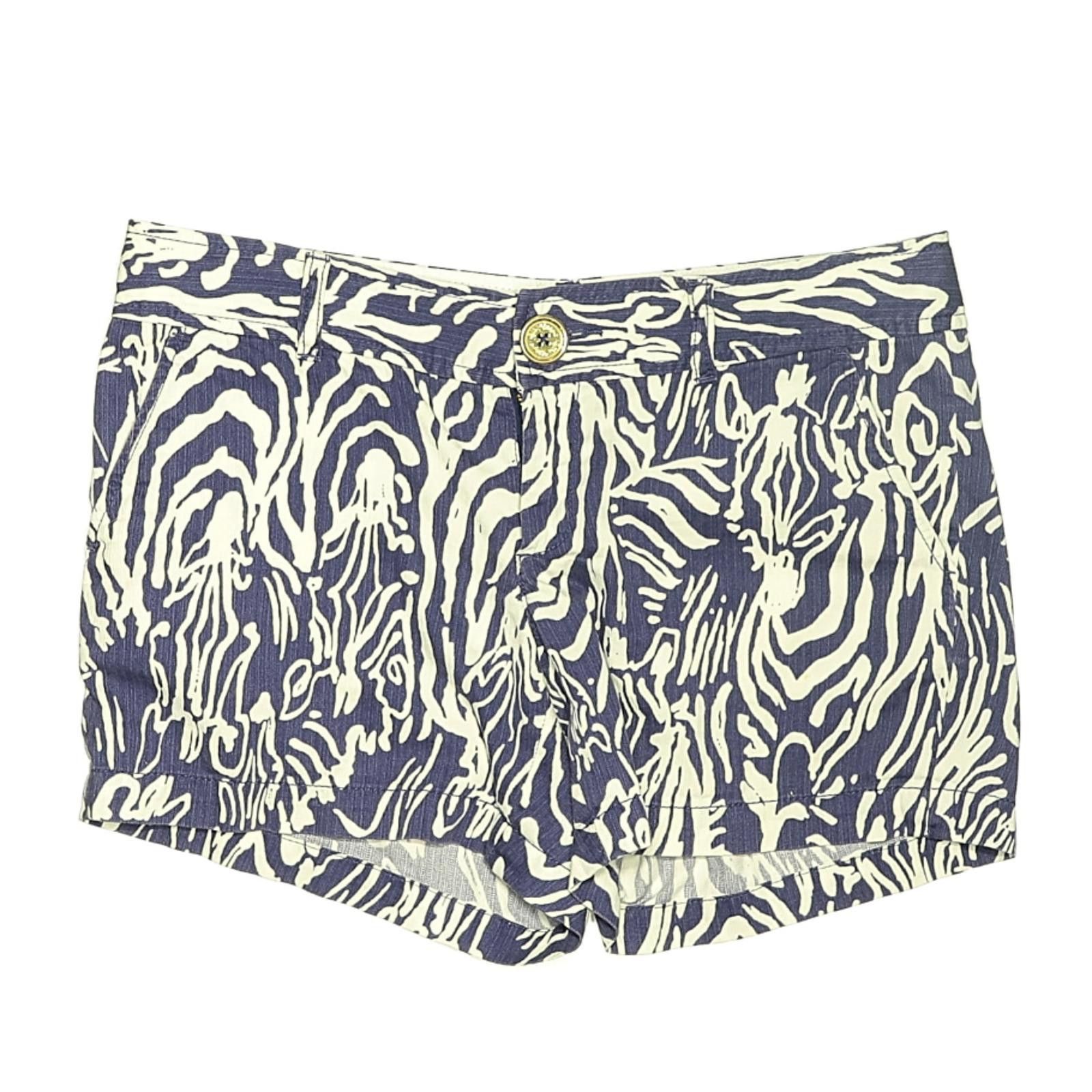Other Lilly Pulitzer Zebra Blue Printed Callahan Shorts Size 6 Size 28" / US 6 / IT 42 - 1 Thumbnail