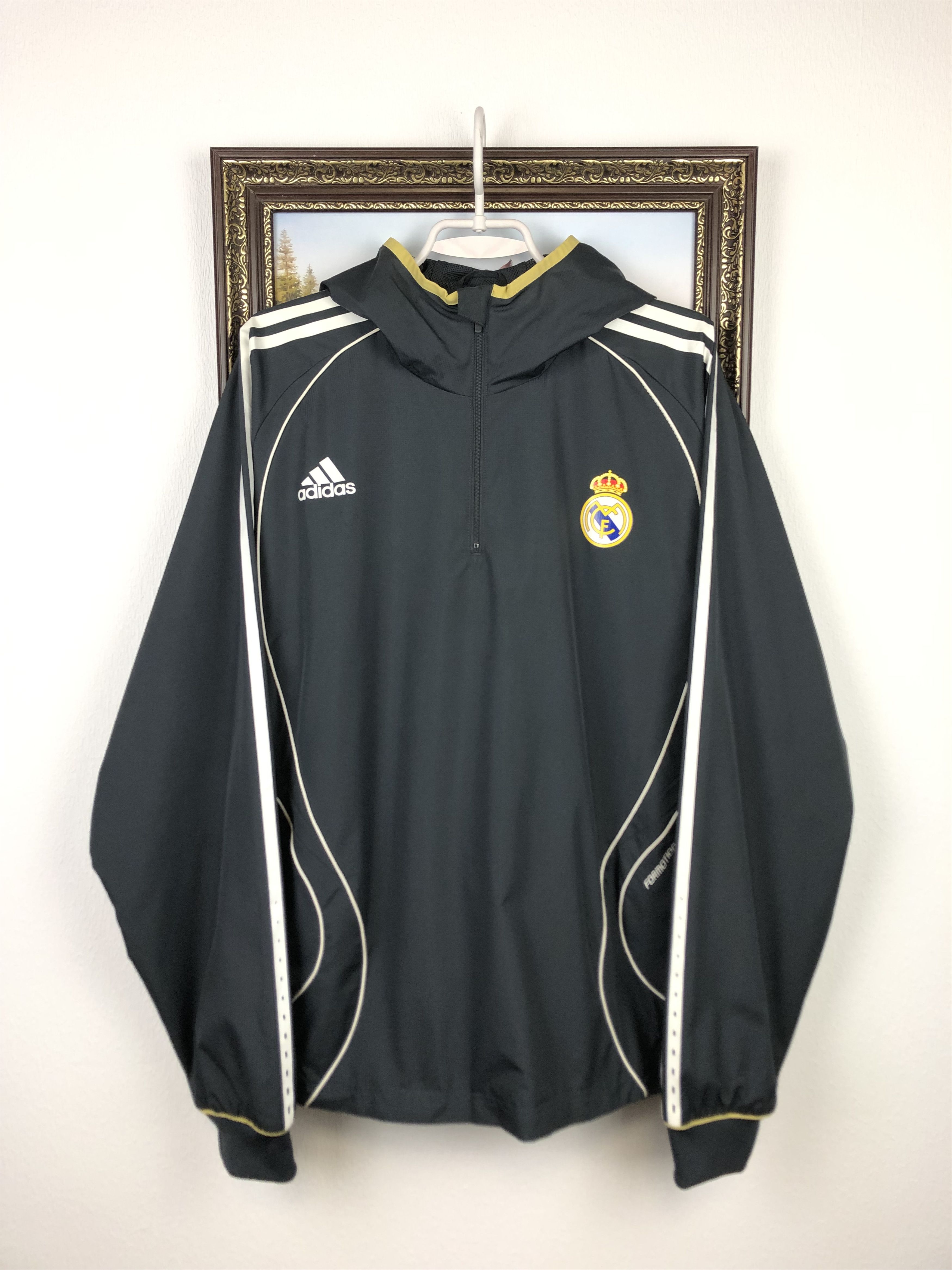 Adidas Vintage Adidas Real Madrid Football Jacket Soccer Track Size US L / EU 52-54 / 3 - 1 Thumbnail