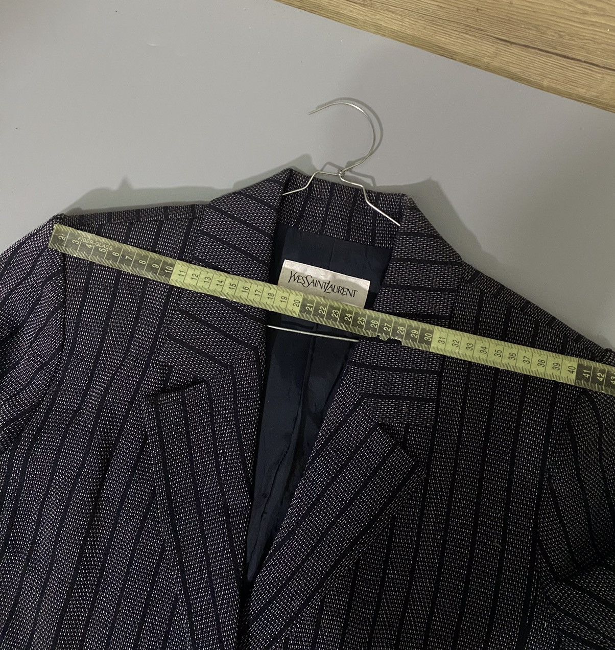 Saint Laurent Paris 💥Grey Stripe💥Yves Saint Laurent Blazer Size M / US 6-8 / IT 42-44 - 19 Thumbnail