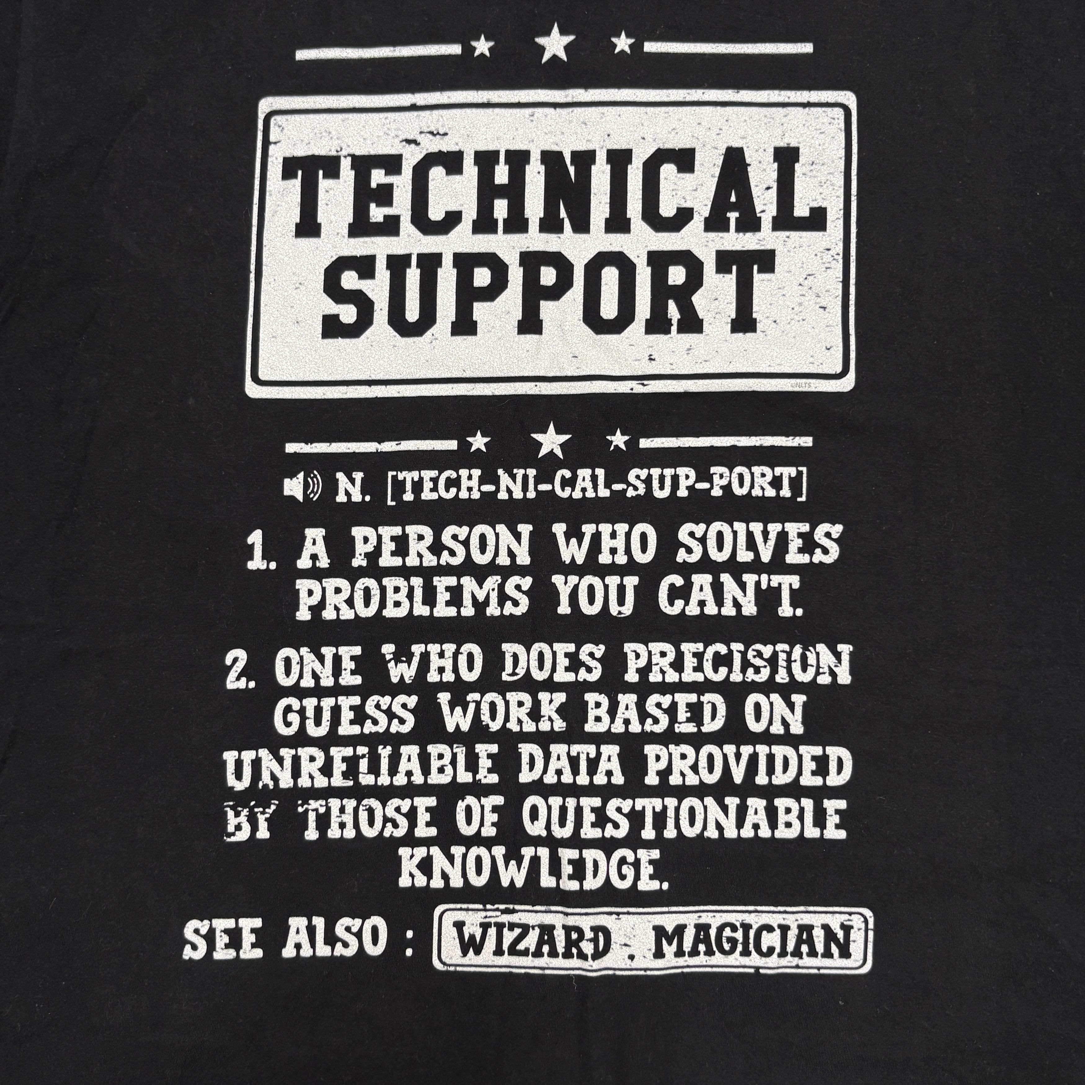 Vintage Humor Shirt Technical Support Tech Computer Microsoft Funny Size US XL / EU 56 / 4 - 3 Thumbnail