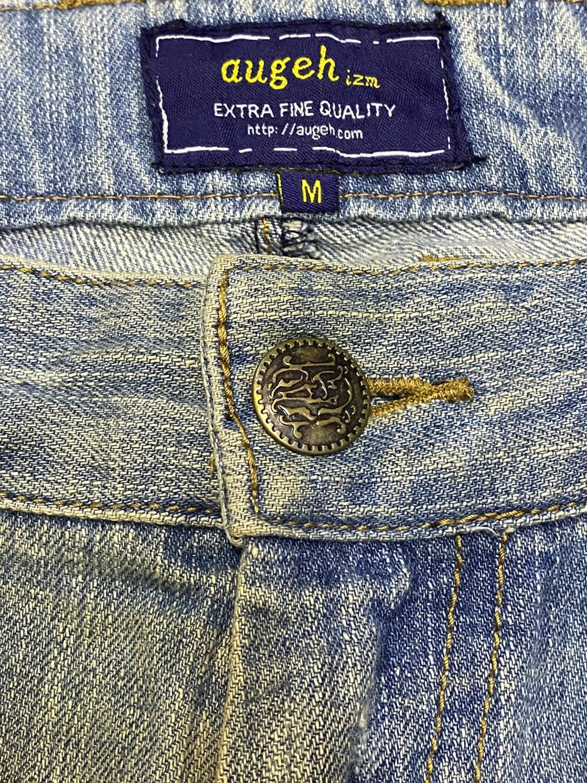 Japanese Brand Japanese Augeh Faded Multi Pocket Distressed Slim Jeans Size US 34 / EU 50 - 13 Thumbnail