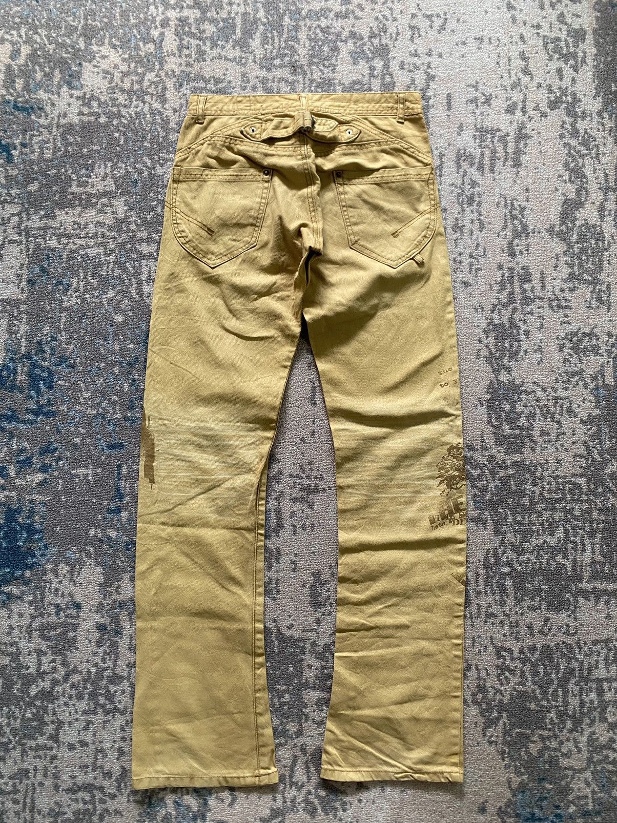 If Six Was Nine Y2K Semantic Design Flared Jeans Size US 29 - 2 Thumbnail