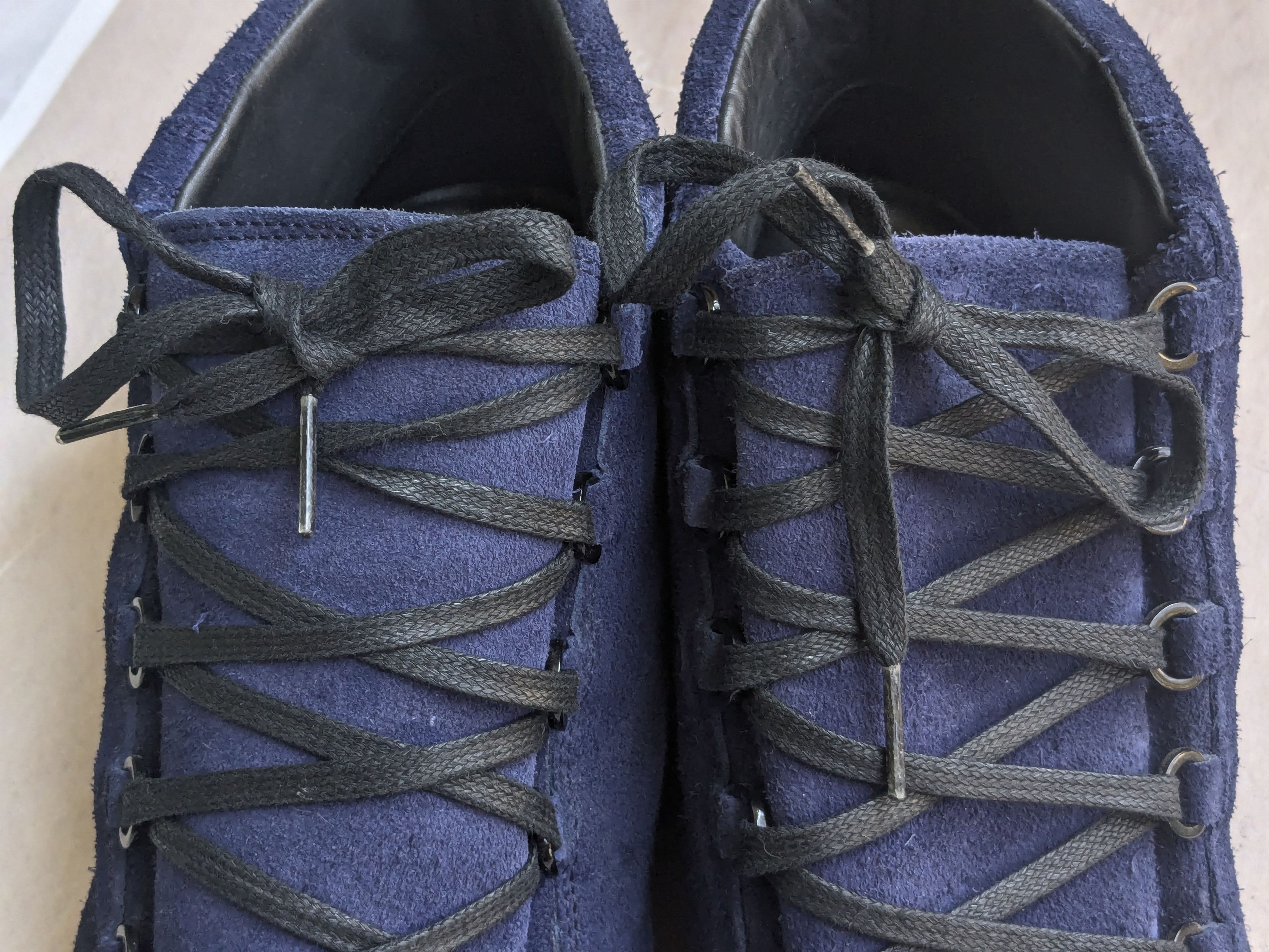 Balenciaga Balenciaga Arena Navy Blue 14 Suede Leather High Tops Size US 14 / EU 47 - 4 Thumbnail