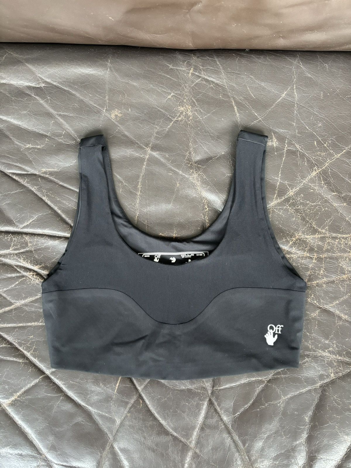 image of Off White Off-White Black Logo Sports Bra / Top, Women's (Size XS)