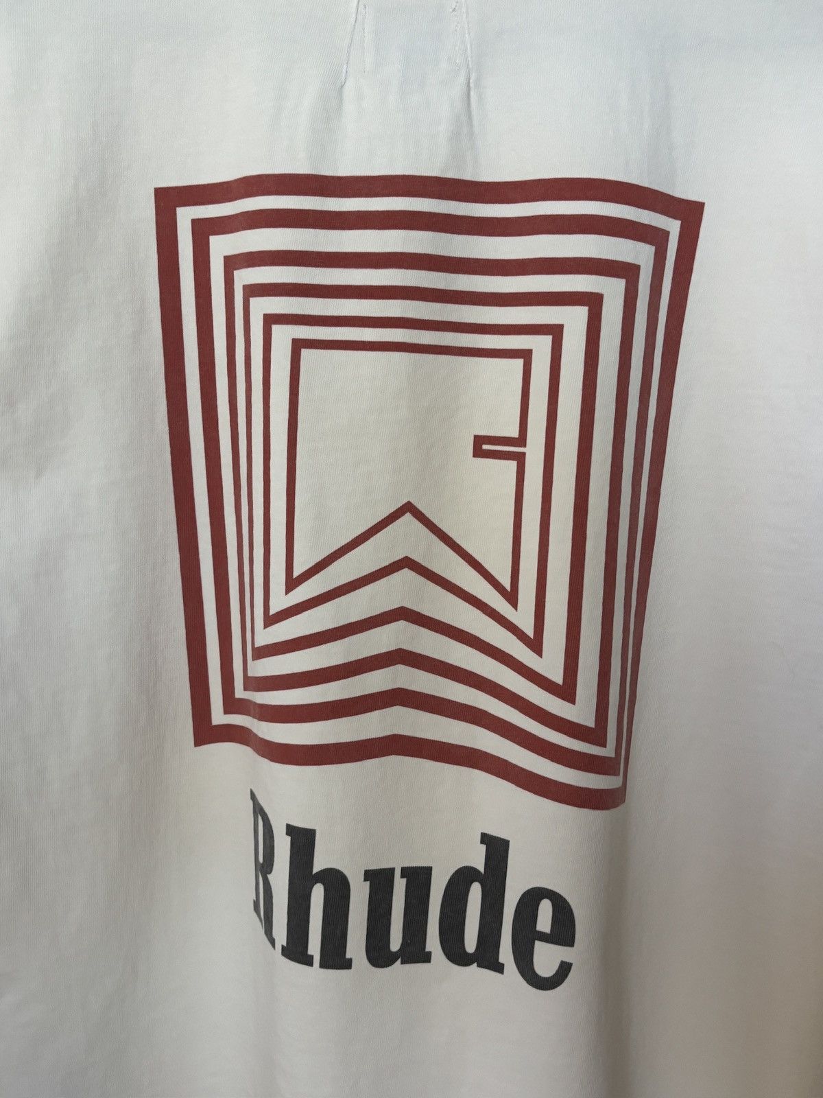 Rhude RHUDE RED REPEAT CHEVRON LOGO TEE Size US L / EU 52-54 / 3 - 6 Thumbnail