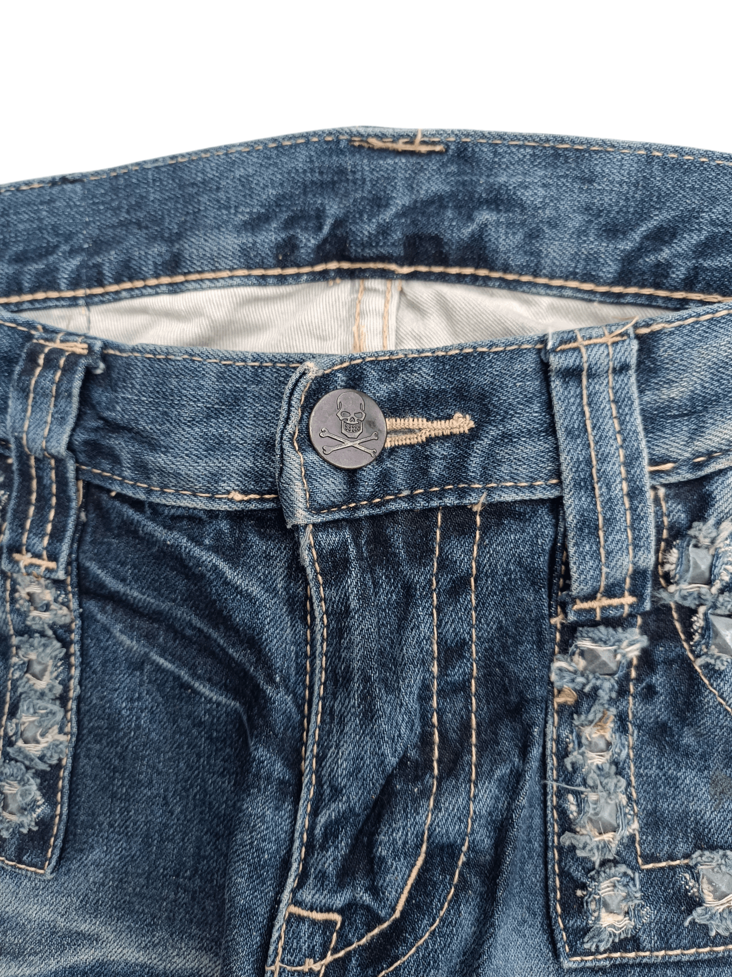 Japanese Brand × Seditionaries × Vintage FLARED💥ARMY OF NO WHISKERS STUD SEDITIONARIES DENIM Size US 32 / EU 48 - 17 Thumbnail