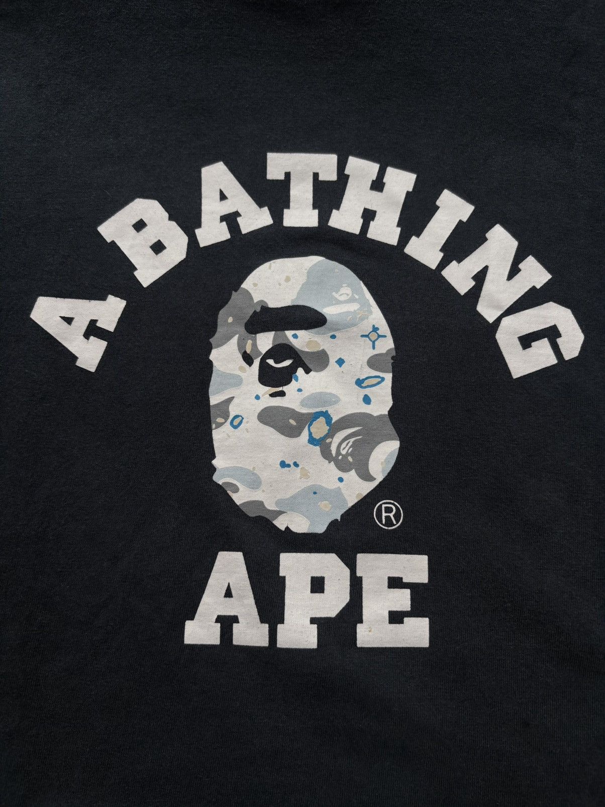 Bape A Bathing Ape (BAPE) Space Camo College Glow in The Dark Tee Size US XXL / EU 58 / 5 - 2 Thumbnail