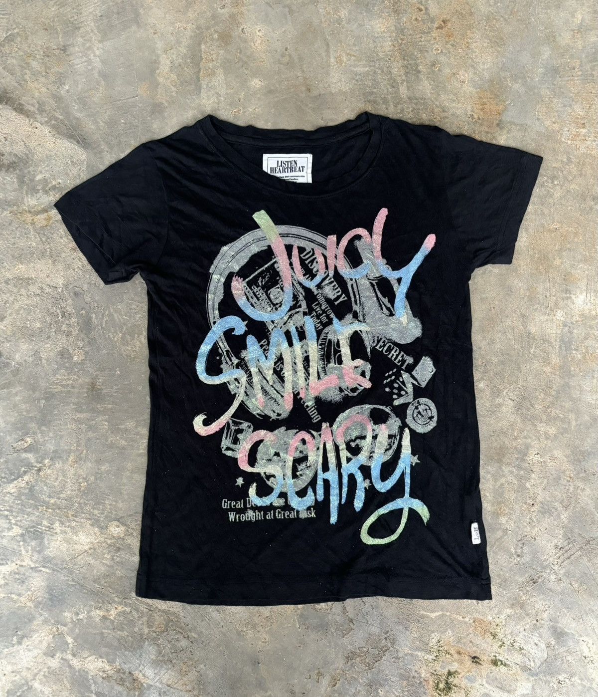 Hysteric Glamour × Japanese Brand Y2k Listen Heartbeat Juice Smile Scary Tshirt Size US M / EU 48-50 / 2 - 1 Thumbnail
