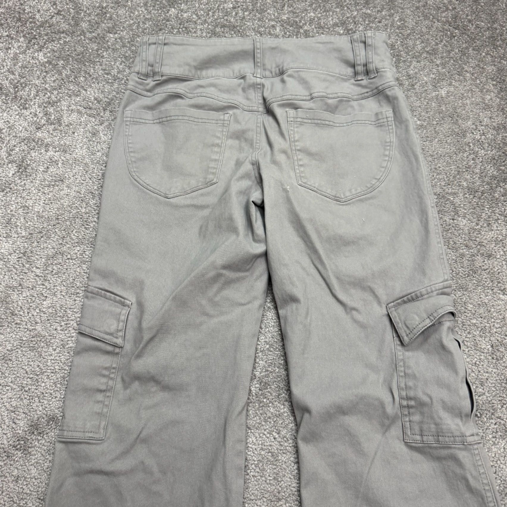 Vintage Empyre Cargo Wide Leg Flare Pants Womens 32x31 Brown Cotton Casual 28 Regular 6 High Rise Button Zip Pockets Breathable Size 28" / US 6 / IT 42 - 7 Thumbnail